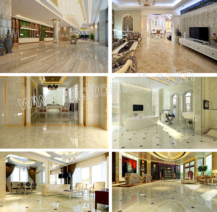 Glazed polished Porcelain Flooring tiles Applications