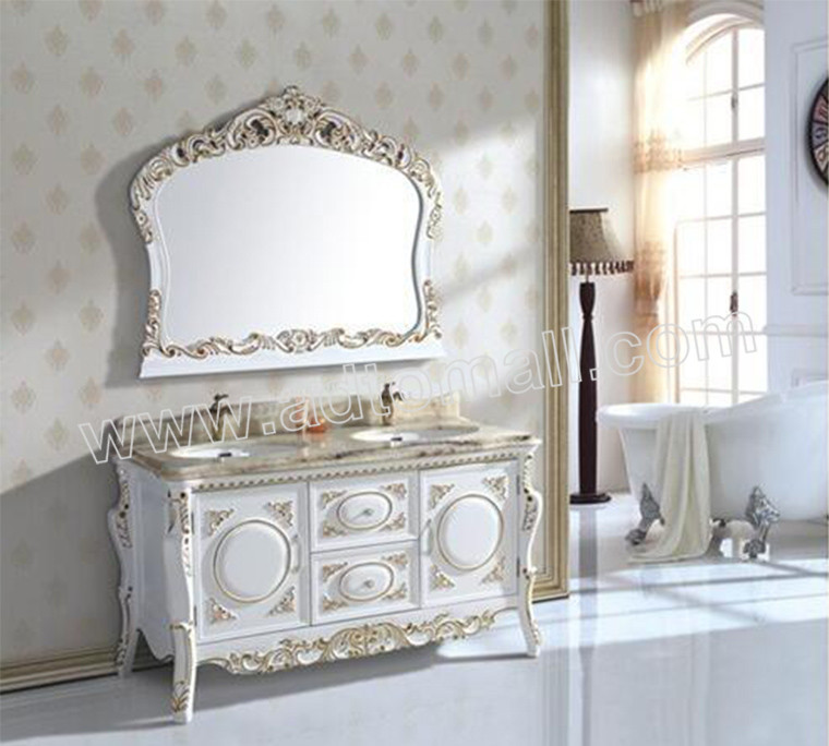 This kind of white small bathroom wall haunted bathroom cabinet looks so delicate,also it take up very little space. 