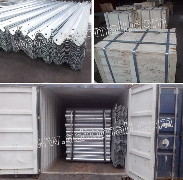 highway guardrail packaging and shipping