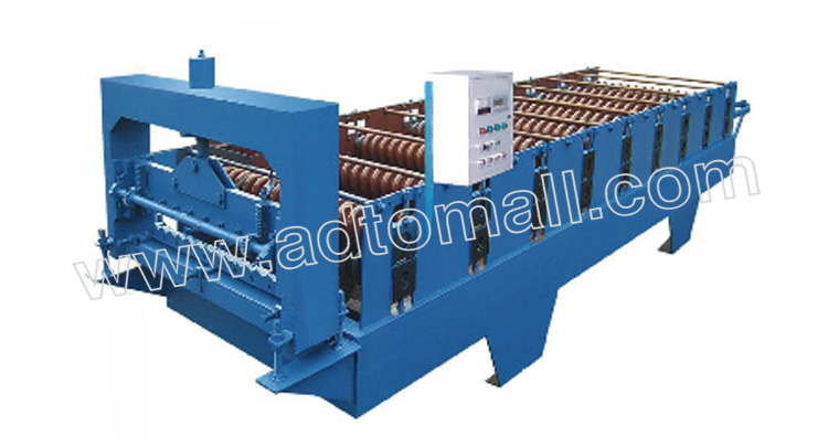Corrugated steel roofing sheet roll forming machine