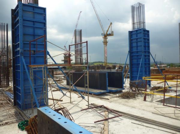 aluminum formwork using at the construcion site