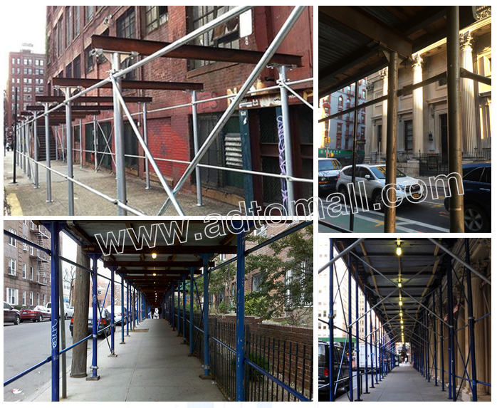 American Scaffolding Sidewalk Sheds System appliactions