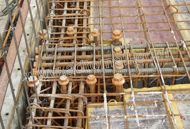 rebar mechanical anchor plate application