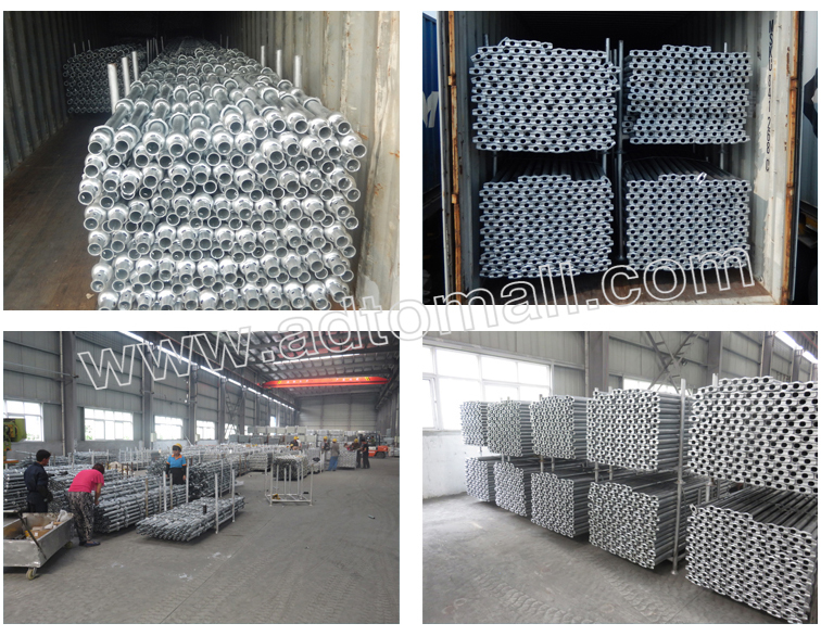 Hot dipped galvanized cuplock scaffolding packaging shipping