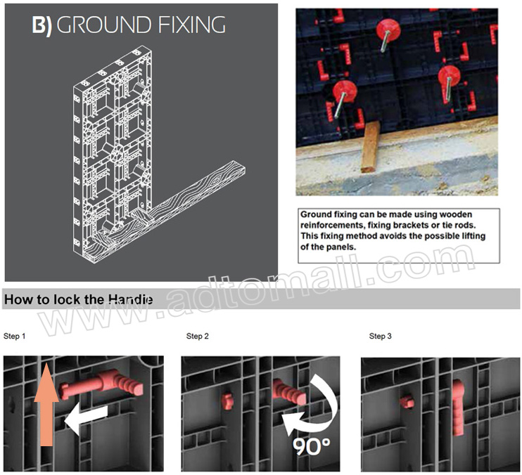 plastic formwork install