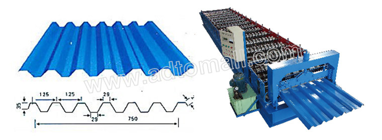 Trapezoidal sheet roll forming machine