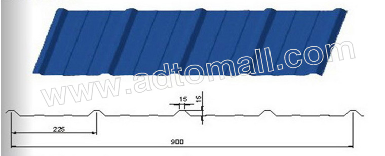 Color Coated Wall Panel Drawing