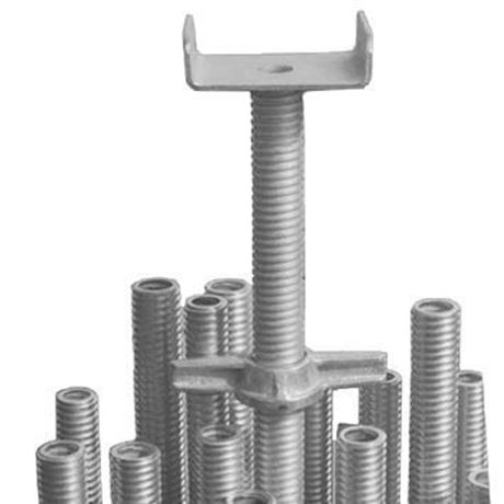 Picture of M38x4x400/ 150x150x50x6MM Hollow U head Screw Jack Electro Galvanized