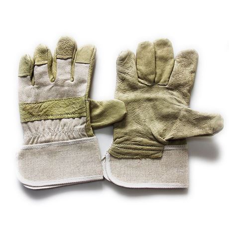 Picture of Short Leather Canvas Gloves (smooth surface)  ADTO-G13-1