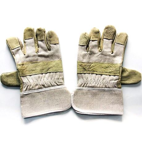 Picture of Short Leather Canvas Gloves (smooth surface)  ADTO-G13-1