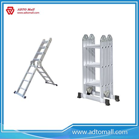 Picture of Aluminum Industrial Folding Multi Task Ladder with Plank