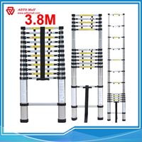 Picture of 3.8M EN131-6 Folding Ladder Telescopic with Finger Protector