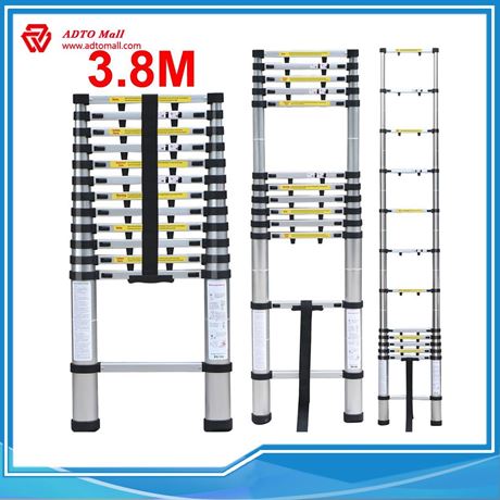 3.8M EN131-6 Folding Ladder Telescopic with Finger Protector