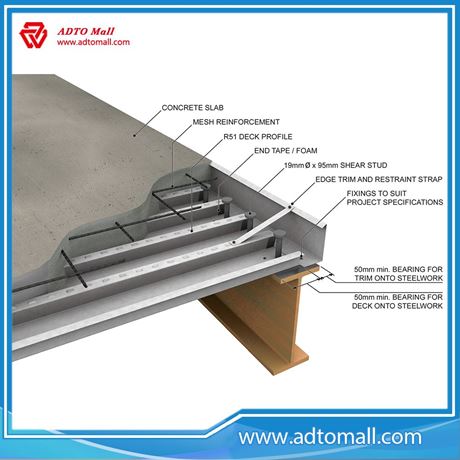 Picture of Cold Rolled Galvanized Steel Floor Decking Slab