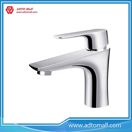Picture of In-stock Factory New Design Brass Copper Spout Hot-Cold Single Handle Wash Basin Water Tap Types
