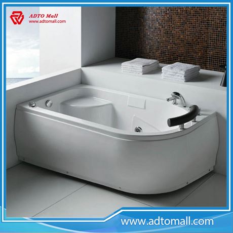 Picture of High quality Hot sale solid surface bathroom round shape freestanding soaking bathtub