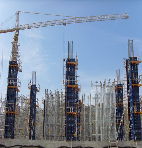 Adjustable Column Formwork, Element Hotel in Suzhou, China.