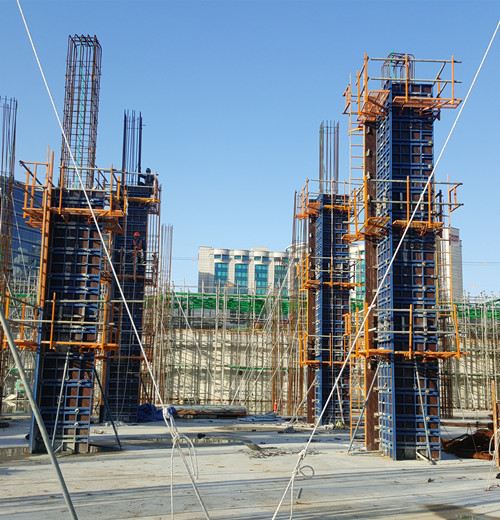 Adjustable Column Formwork, POSCO Haven Hotel & Resort, Incheon, South Korea.