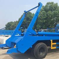 New designed arm-hook garbage truck, 8cbm skip loader garbage truck for sale